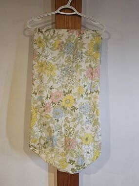 Vintage 70s Groovy Floral Cannon Queen Flat Sheet